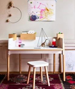 Oeuf Square Stool - White/Birch
