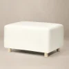 Oilo The Ollie Ottoman: Stationary with Wood Legs