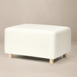 Oilo The Ollie Ottoman: Stationary with Wood Legs
