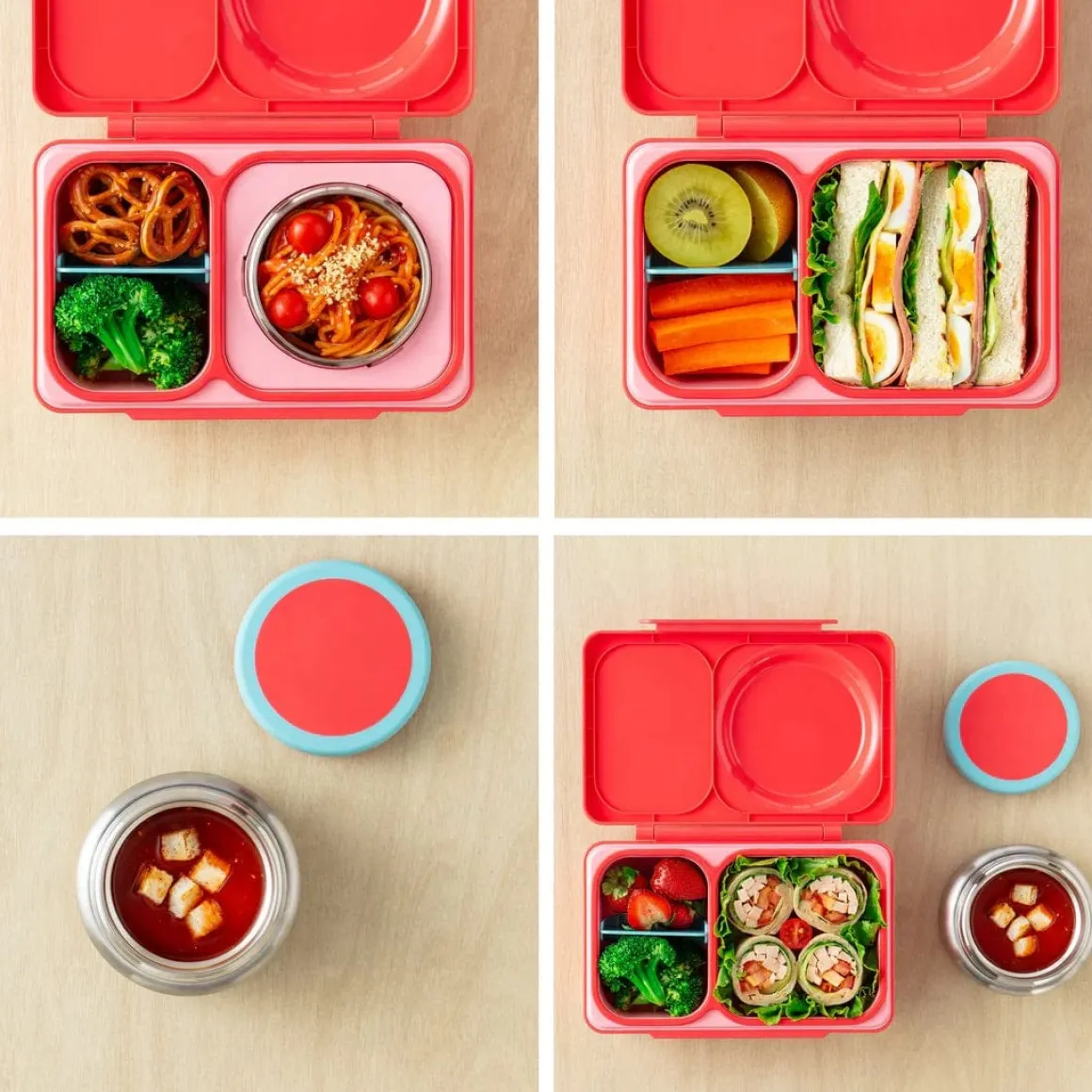 Omie Life OmieBox UP Insulated Bento Box (9+ years) - Cherry Pink