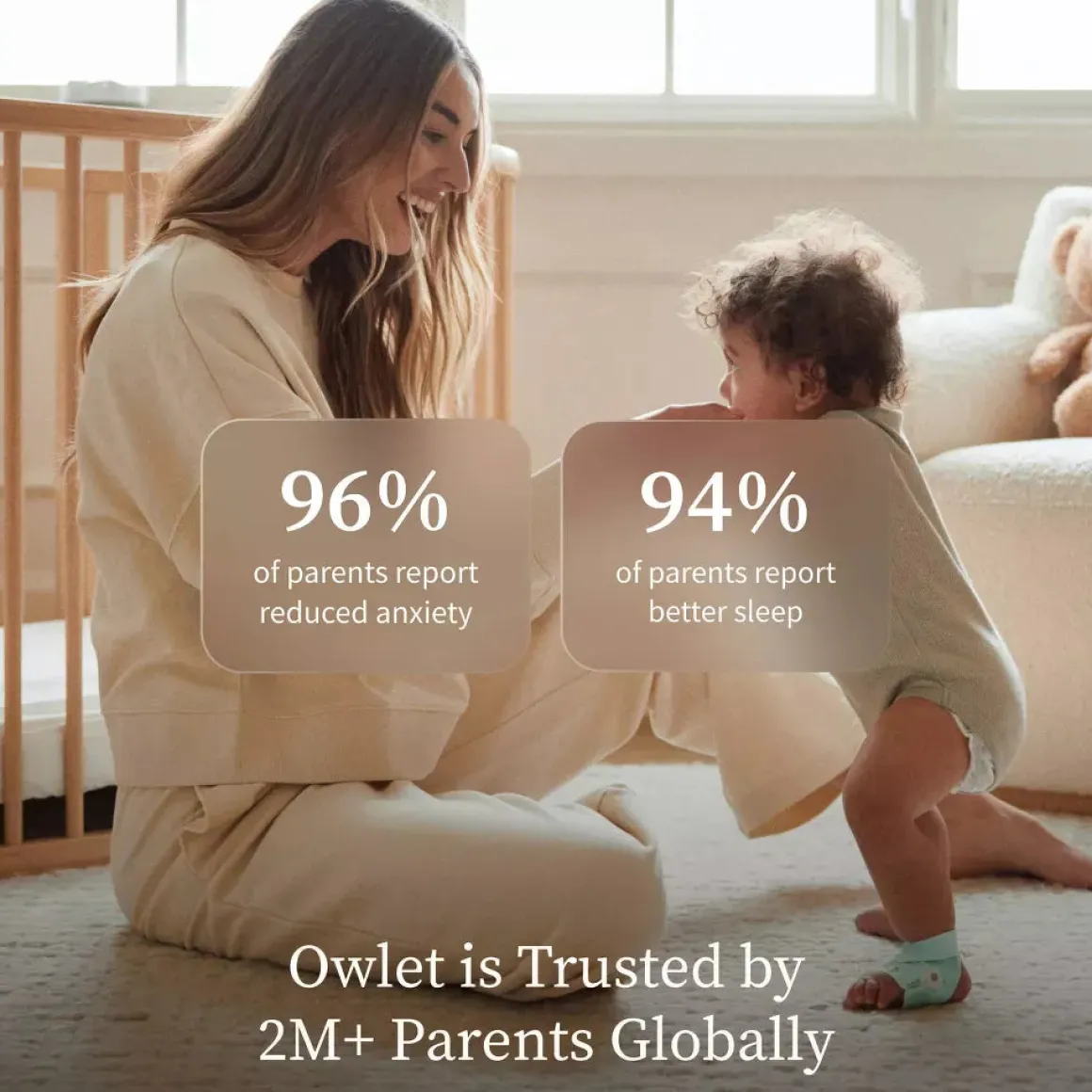 Owlet Dream Duo (Gen 3) Smart Baby Monitoring System - Bedtime Blue