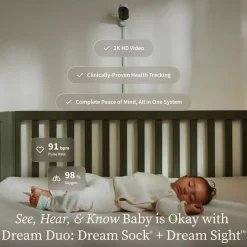 Owlet Dream Duo (Gen 3) Smart Baby Monitoring System - Bedtime Blue