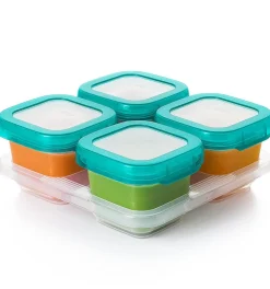 OXO Tot Baby Blocks Freezer Storage Containers, 6 Oz - Teal