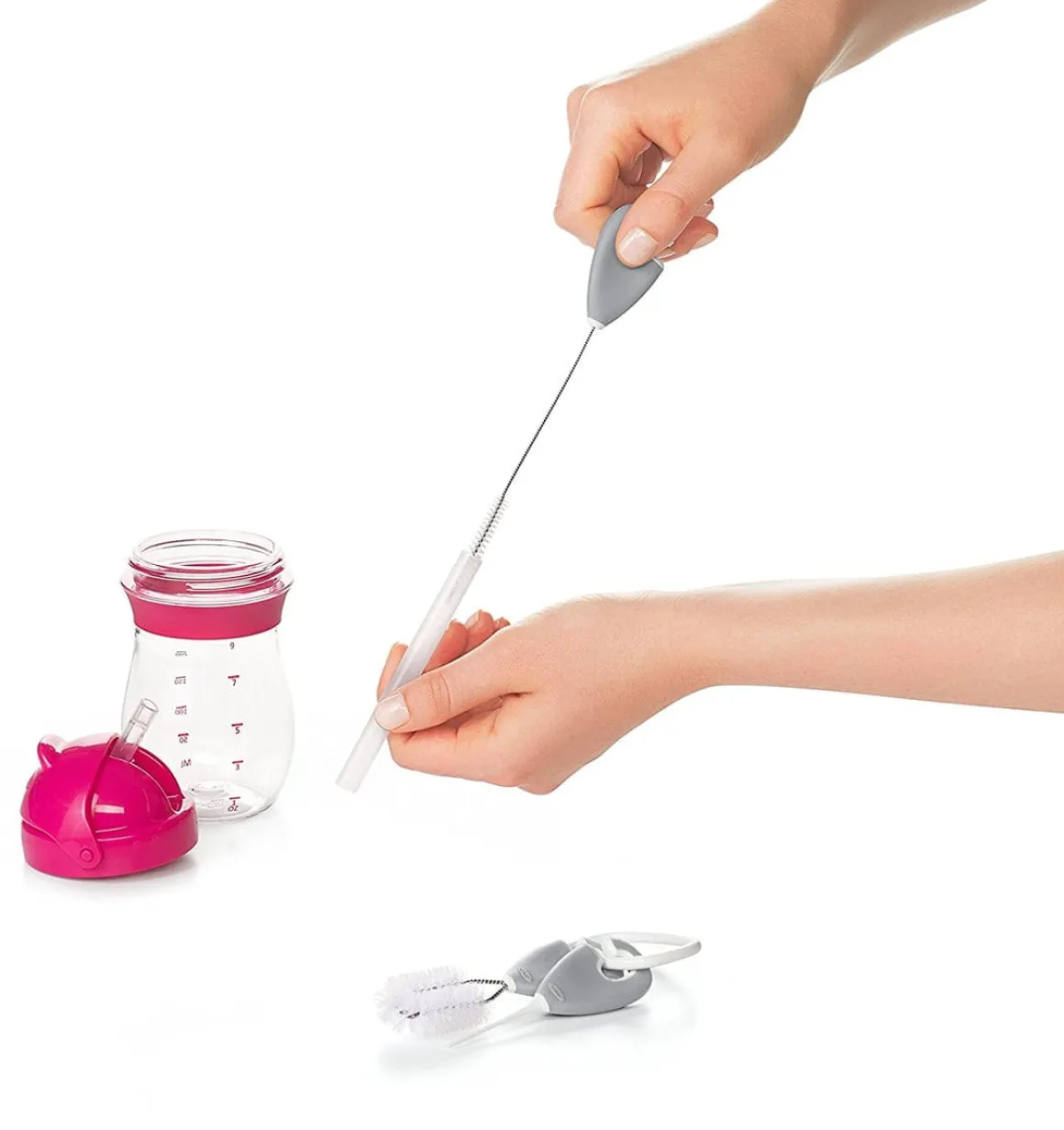 OXO Tot Cleaning Set For Straw & Sippy Cup - Gray