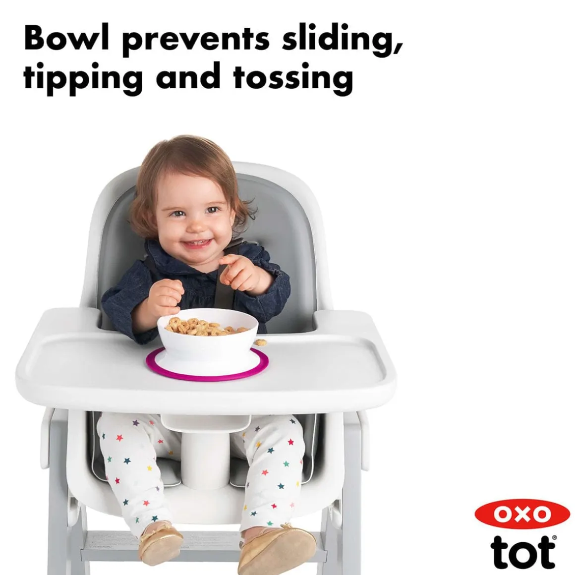 OXO Tot Stick & Stay Bowl - Pink