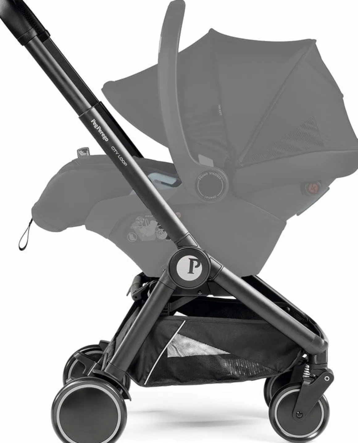 PEG City Loop Chassis + Primo Viaggio Urban Mobility Infant Car Seat Bundle - Black / True Black