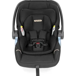 PEG City Loop Double Stroller + Primo Viaggio Lounge Travel System Bundle - Black / True Black / True Black