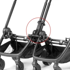 PEG City Loop Double Stroller + Primo Viaggio Lounge Travel System Bundle - Black / True Black / True Black