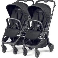 PEG City Loop Double Stroller Bundle - Black / True Black