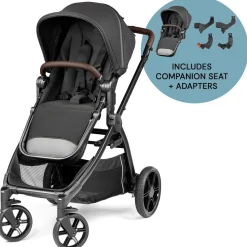 PEG YPSI Double Stroller Bundle - True Black