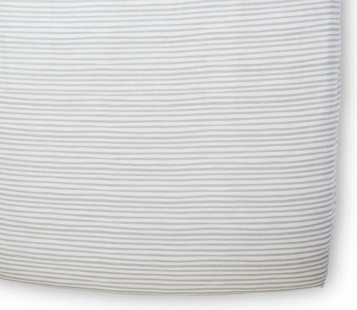 Petit Pehr Crib Sheet - Stripes Away Pebble