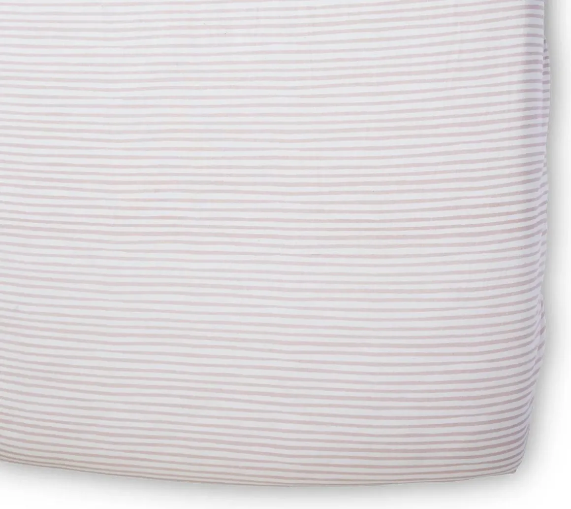 Petit Pehr Crib Sheet - Stripes Away Petal