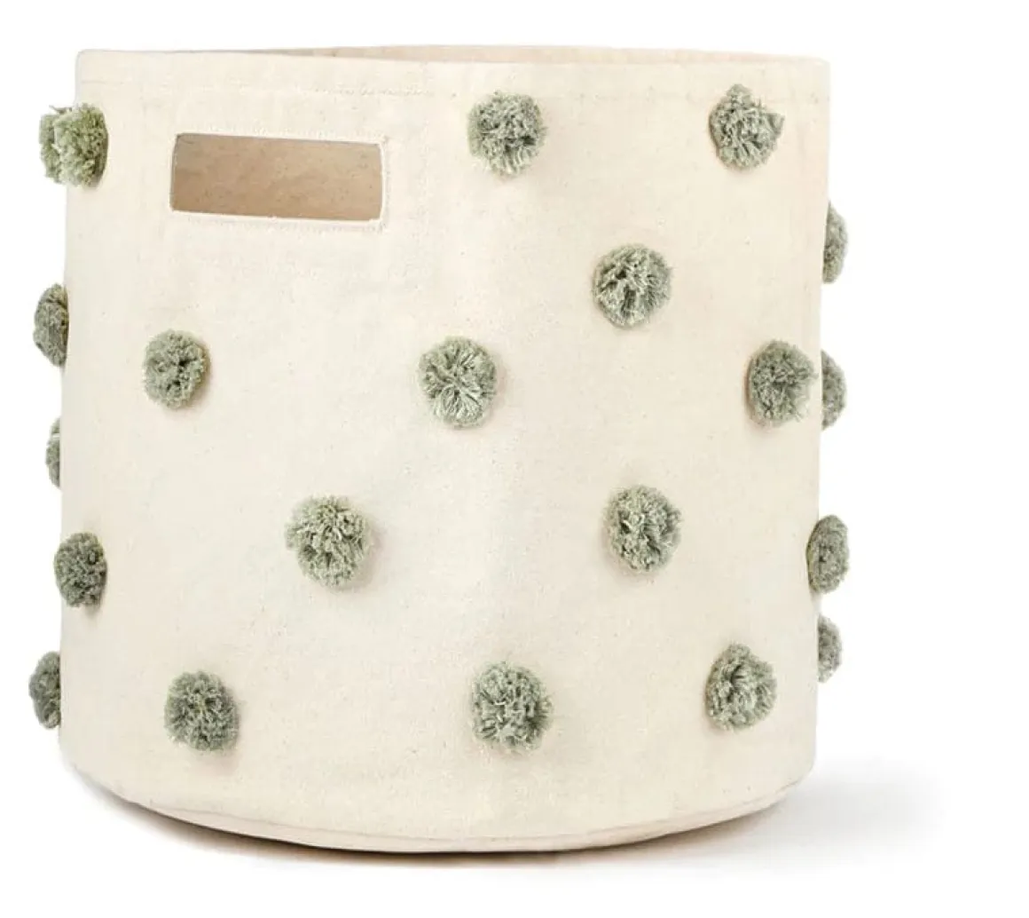 Petit Pehr Pom Pom Basket - Bin - Sage