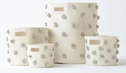 Petit Pehr Pom Pom Basket - Mini - Grey