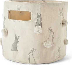 Petit Pehr Pom Pom Mini Storage Basket - Bunny Hop