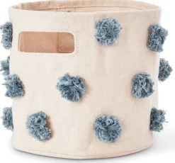 Petit Pehr Pom Pom Mini Storage Basket - Deep Sea