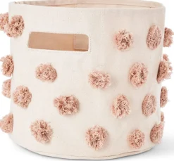 Petit Pehr Pom Pom Pint Storage Basket - Rose Pink