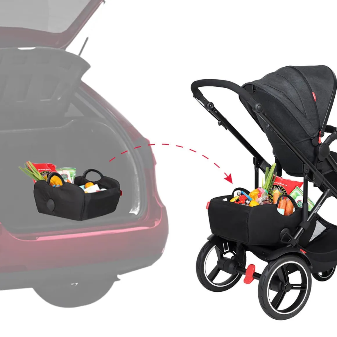 Phil & Teds Tote Inline Storage - Black