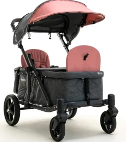 Pronto One (2 Seater) Stroller Wagon - Black Frame / Ginger Pink