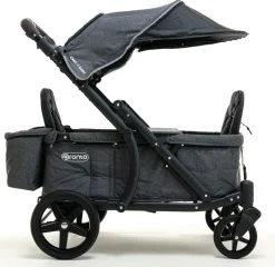 Pronto One (2 Seater) Stroller Wagon - Black Frame / Ginger Yellow