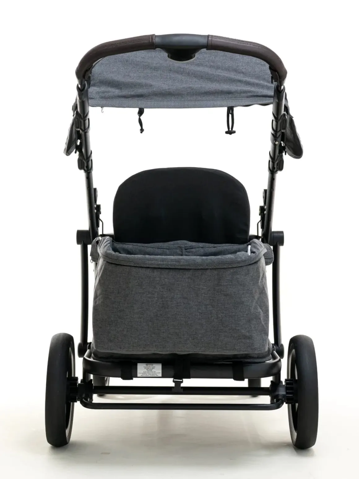 Pronto One (2 Seater) Stroller Wagon - Black Frame / Grey Melange