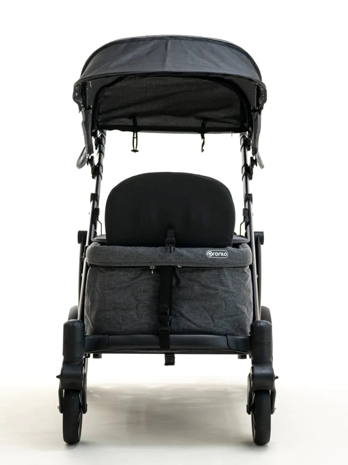 Pronto One (2 Seater) Stroller Wagon - Black Frame / Robin Egg Blue