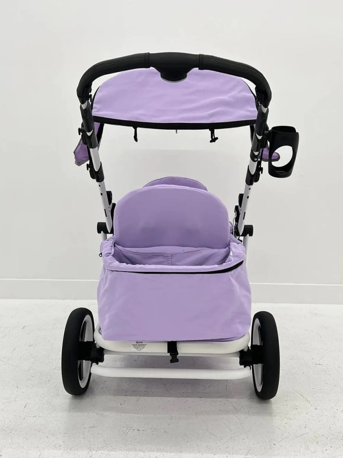 Pronto Squared (2 Seater) Stroller Wagon - White Frame / Soft Lavender