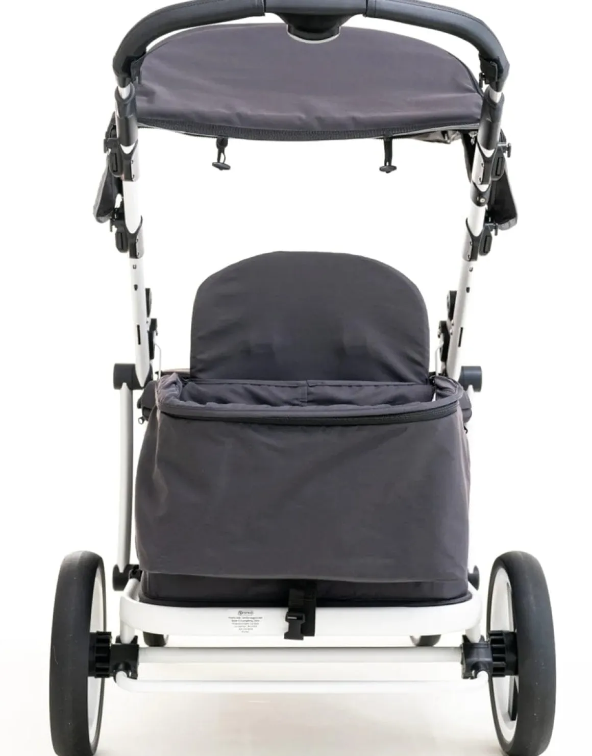 Pronto Squared (2 Seater) Stroller Wagon - White Frame / Space Grey