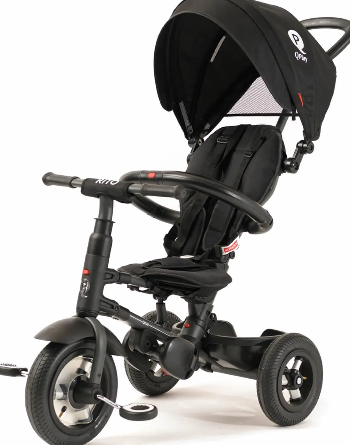 Q Play Rito Plus Folding Stroller Trike - Black