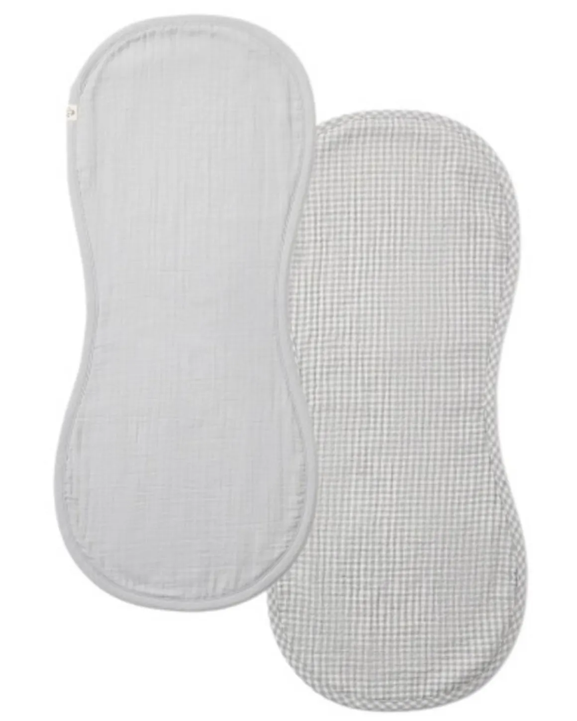 Quincy Mae Burp Cloth, 2 Pack Sky Gingham, Sky - Sky