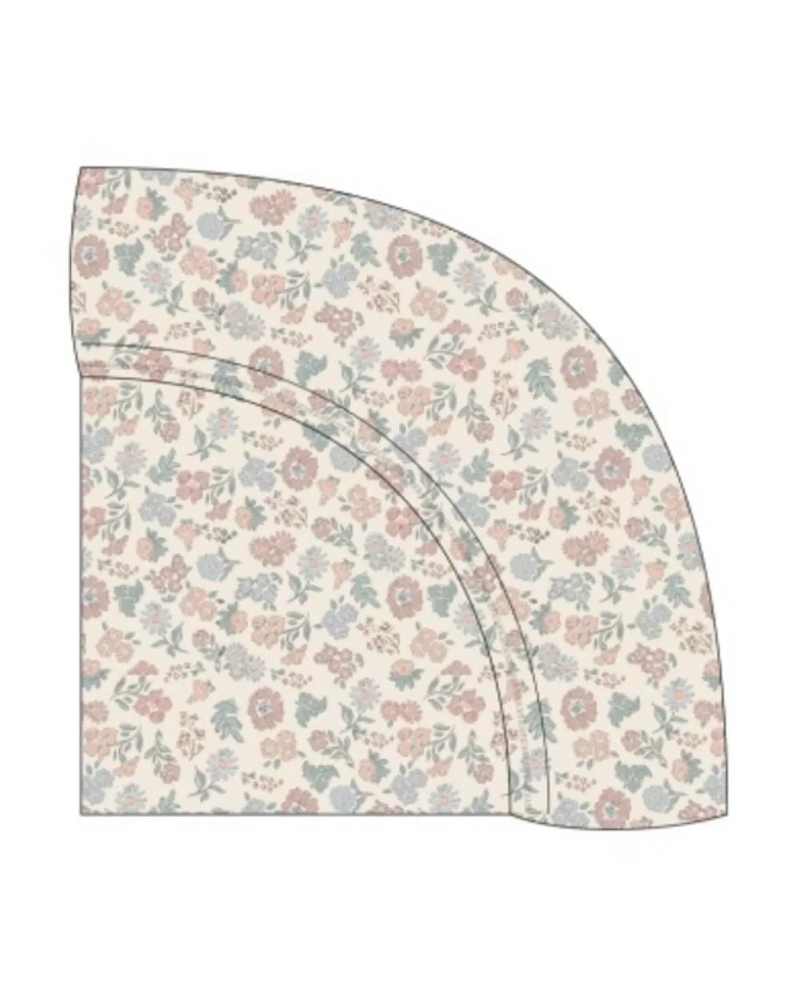 Quincy Mae Woven Crib Sheet Vintage Floral - Natural