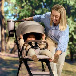 Romer Lani Ultra-Lightweight Compact Stroller + Juni Travel System Bundle - Truffle