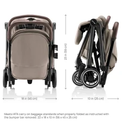 Romer Lani Ultra-Lightweight Compact Stroller + Juni Travel System Bundle - Truffle