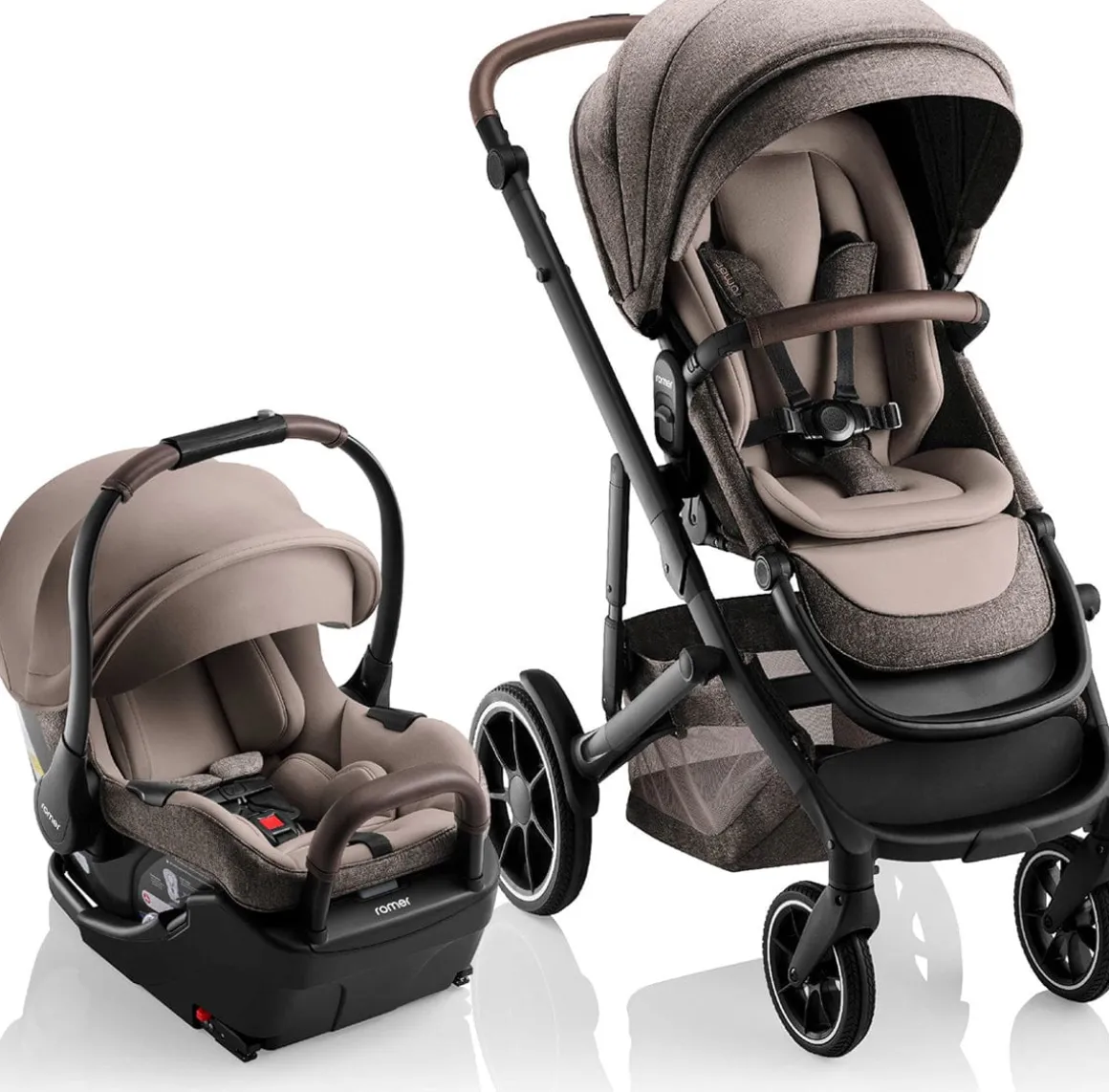 Romer Tura + Juni Travel System Bundle - Truffle