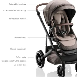 Romer Tura + Juni Travel System Bundle - Truffle