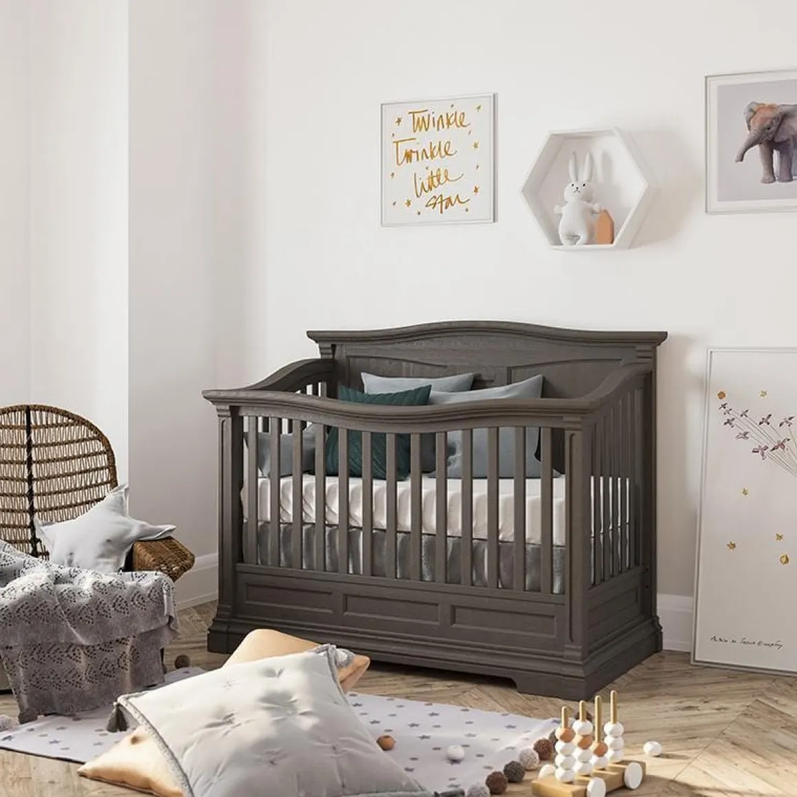 Romina Furniture Imperio Convertible Crib (Open Back)