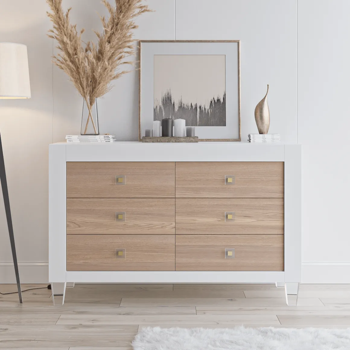 Romina Furniture Millenario Double Dresser
