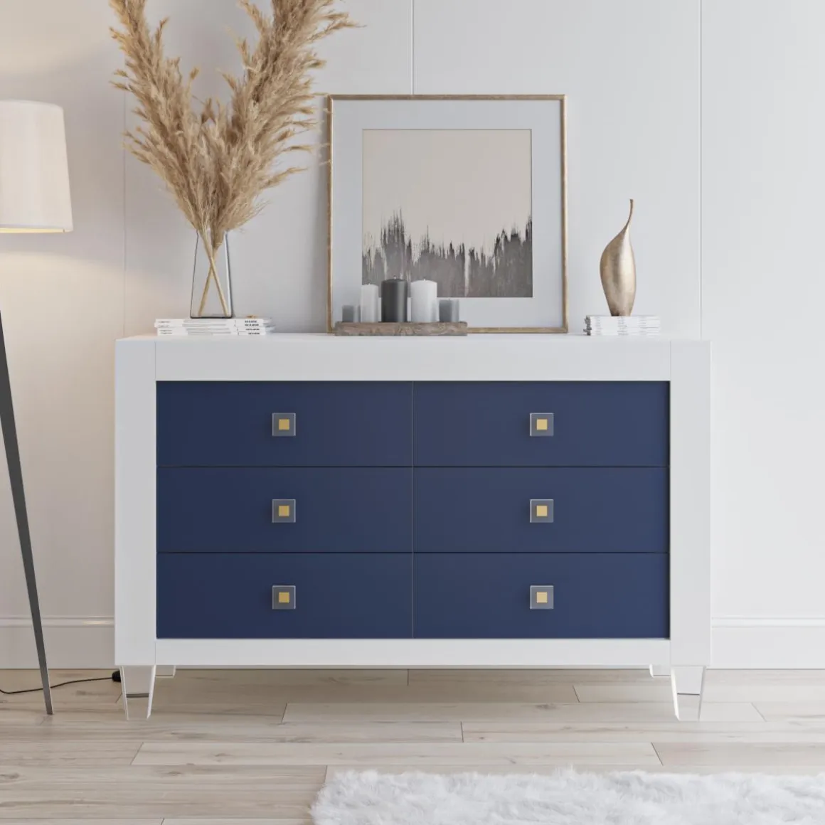Romina Furniture Millenario Double Dresser