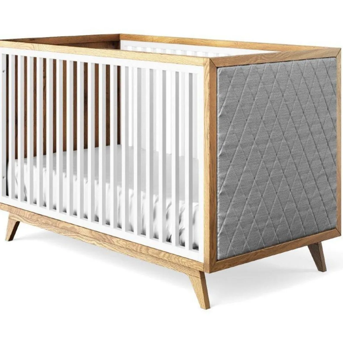 Romina Furniture Uptown Classic Crib (Tufted Sides)