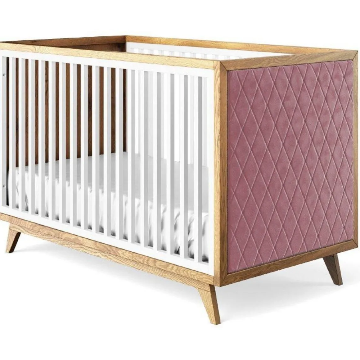 Romina Furniture Uptown Classic Crib (Tufted Sides)