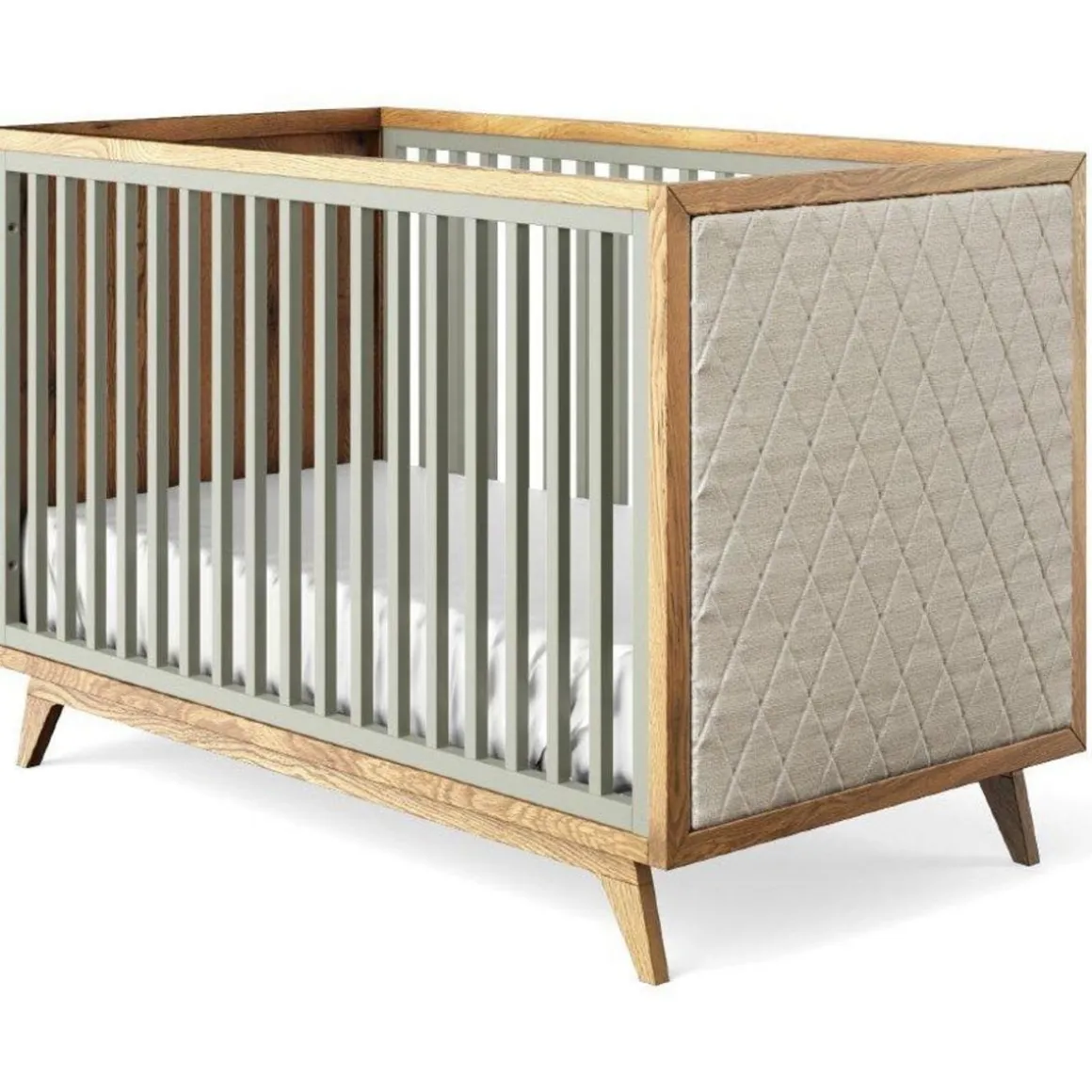 Romina Furniture Uptown Classic Crib (Tufted Sides)