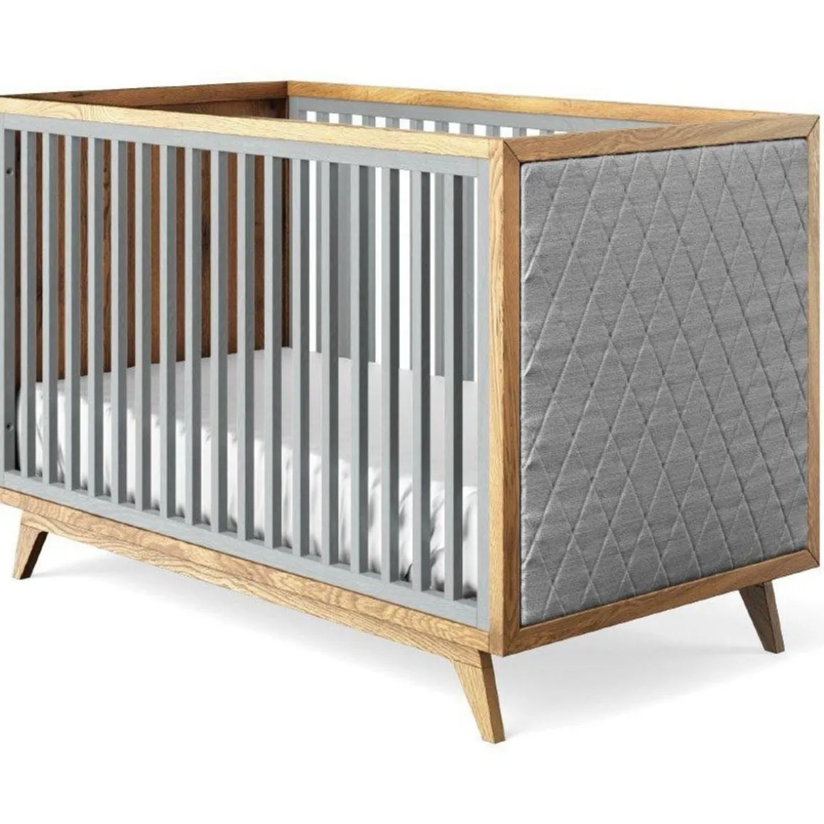 Romina Furniture Uptown Classic Crib (Tufted Sides)