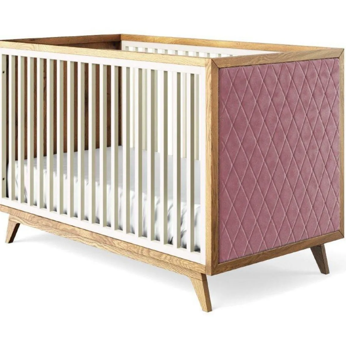 Romina Furniture Uptown Classic Crib (Tufted Sides)