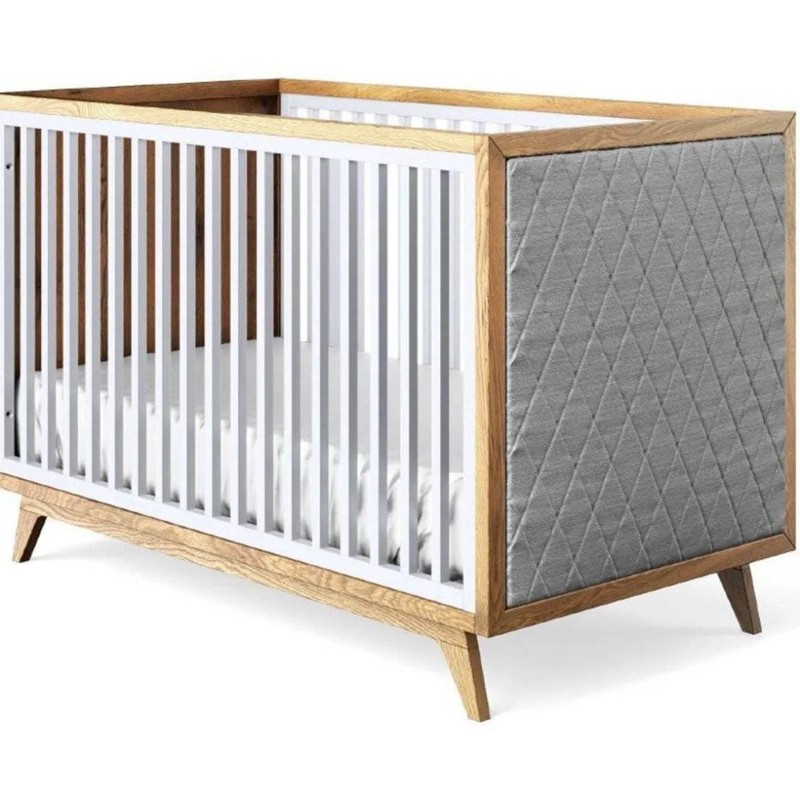 Romina Furniture Uptown Classic Crib (Tufted Sides)