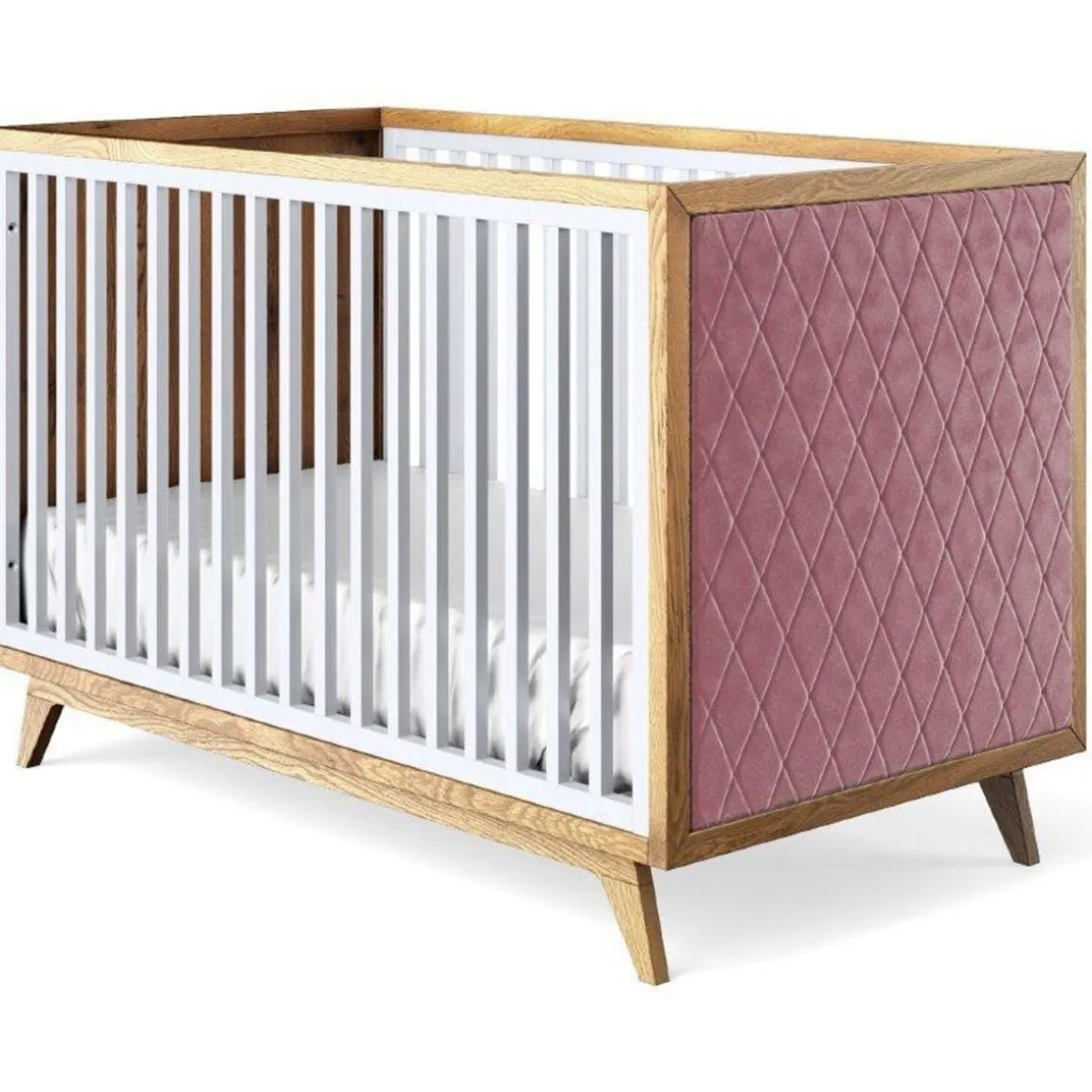 Romina Furniture Uptown Classic Crib (Tufted Sides)