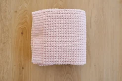 Saranoni Knit Waffle Receiving Blanket - Rosette