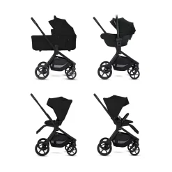 Silver Cross Breez Modular Stroller + Bassinet Bundle - Onyx
