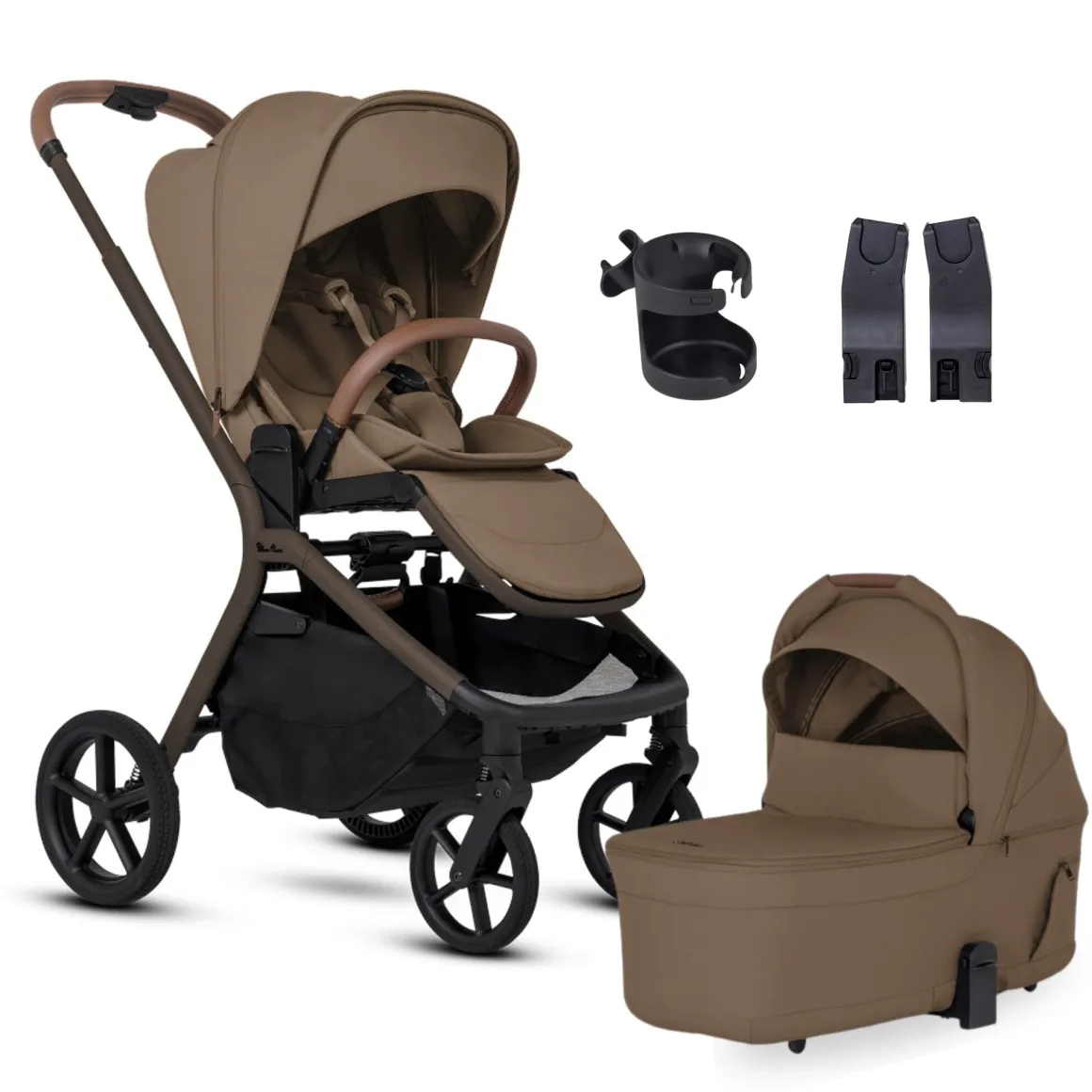 Silver Cross Breez Modular Stroller + Newborn Essentials Bundle - Maple