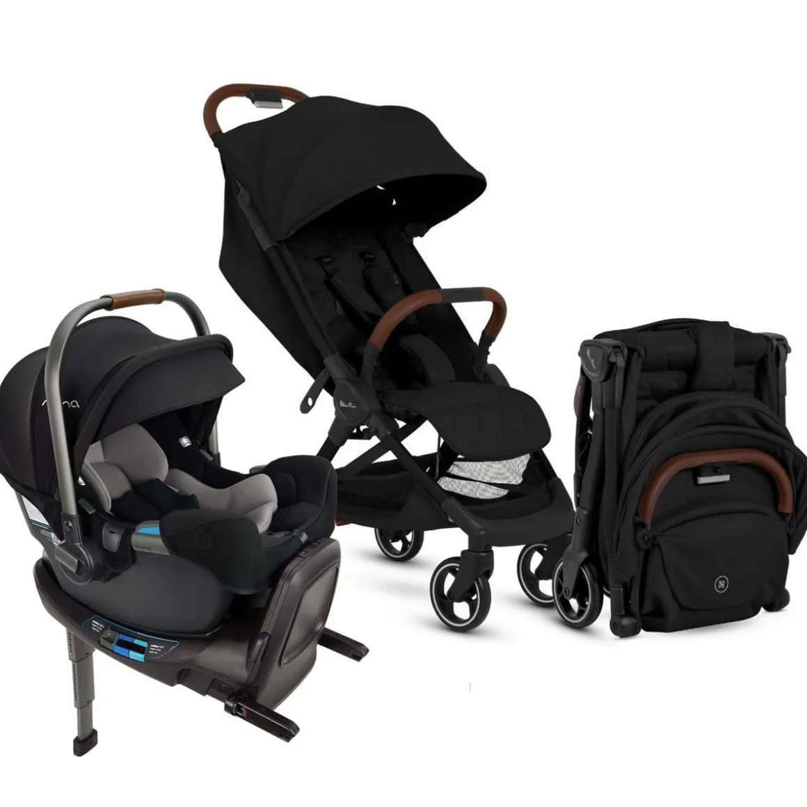 Silver Cross Clic Compact Stroller + Nuna PIPA RX Travel System Bundle - Black / Caviar