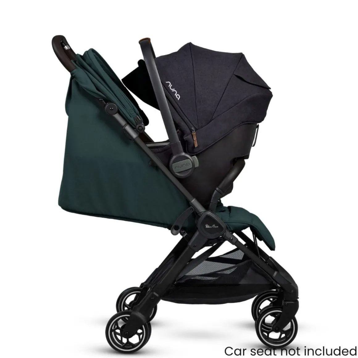 Silver Cross Clic Compact Stroller + Nuna PIPA RX Travel System Bundle - Conifer / Caviar